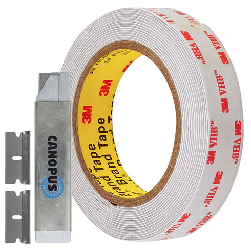 Double Sided Tape, Heavy Duty Mounting Tape, 4950 VHB, 1in x 15ft, White, Made in USA, Waterproof Mounting Tape